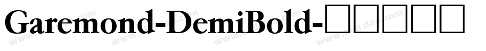 Garemond-DemiBold字体转换