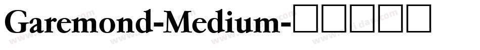Garemond-Medium字体转换