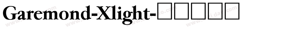 Garemond-Xlight字体转换