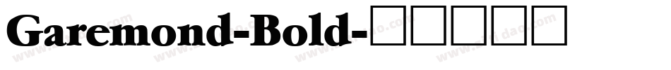 Garemond-Bold字体转换