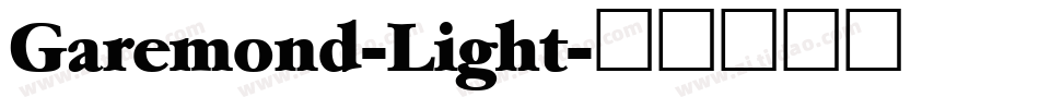 Garemond-Light字体转换