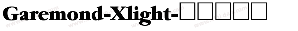 Garemond-Xlight字体转换