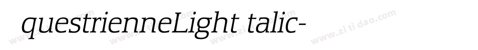 EquestrienneLightItalic字体转换