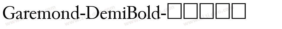 Garemond-DemiBold字体转换