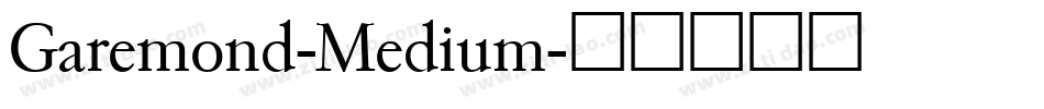 Garemond-Medium字体转换