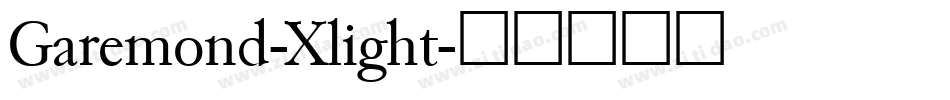 Garemond-Xlight字体转换