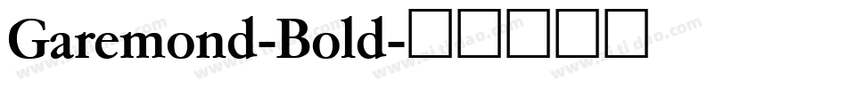 Garemond-Bold字体转换