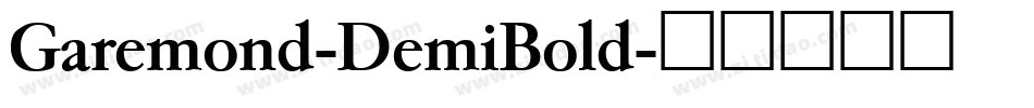 Garemond-DemiBold字体转换