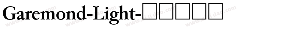 Garemond-Light字体转换