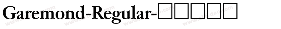 Garemond-Regular字体转换
