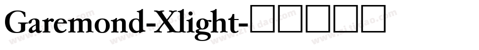 Garemond-Xlight字体转换