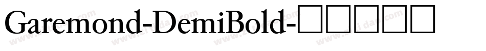 Garemond-DemiBold字体转换