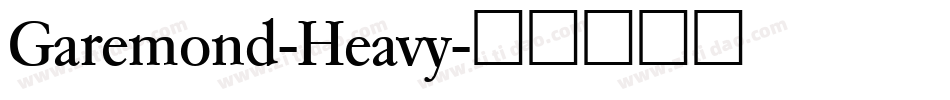 Garemond-Heavy字体转换
