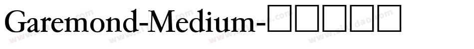 Garemond-Medium字体转换