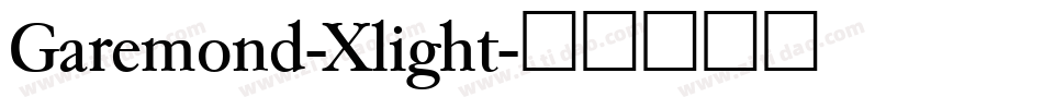 Garemond-Xlight字体转换
