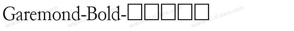 Garemond-Bold字体转换