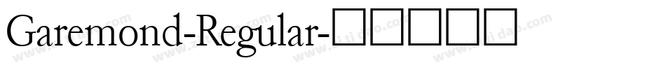 Garemond-Regular字体转换