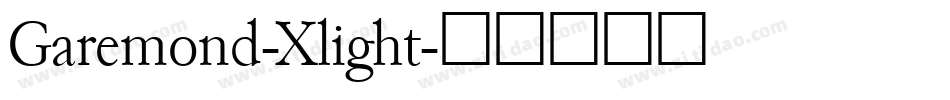Garemond-Xlight字体转换