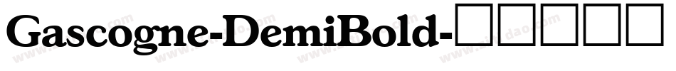 Gascogne-DemiBold字体转换