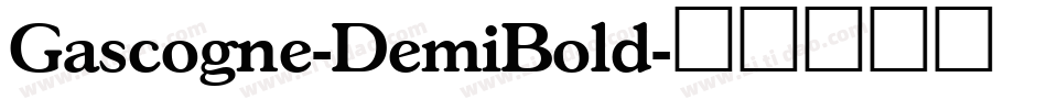 Gascogne-DemiBold字体转换