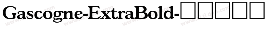 Gascogne-ExtraBold字体转换