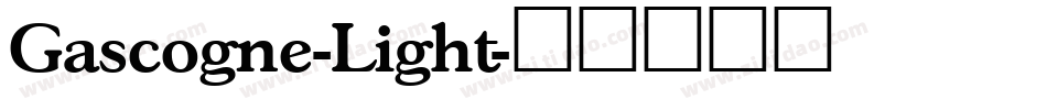 Gascogne-Light字体转换