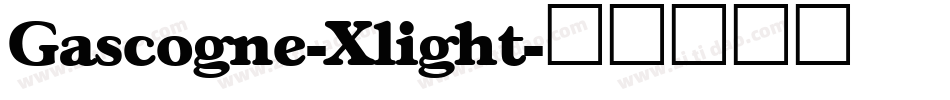 Gascogne-Xlight字体转换
