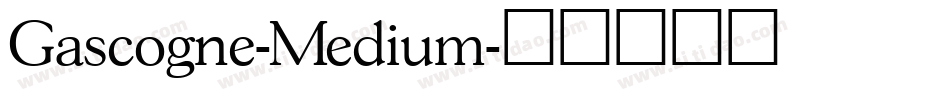 Gascogne-Medium字体转换