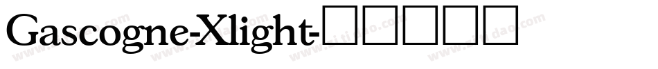 Gascogne-Xlight字体转换