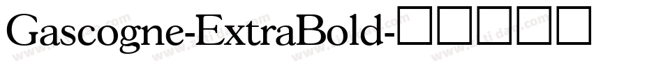 Gascogne-ExtraBold字体转换