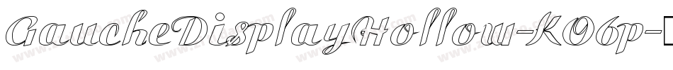 GaucheDisplayHollow-KO6p字体转换