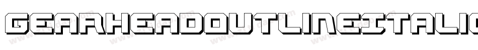 GearheadOutlineItalic-VZKx字体转换