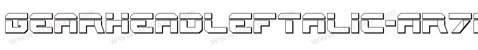 GearheadLeftalic-Ar7D字体转换