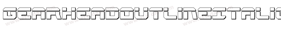 GearheadOutlineItalic-VZKx字体转换