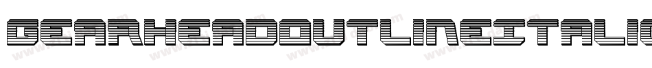 GearheadOutlineItalic-VZKx字体转换