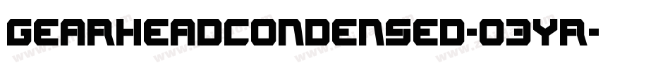 GearheadCondensed-03yr字体转换