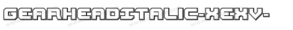 GearheadItalic-xeXV字体转换