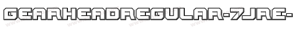 GearheadRegular-7JRE字体转换