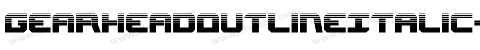 GearheadOutlineItalic-VZKx字体转换
