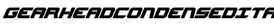 GearheadCondensedItalic-eBWO字体转换