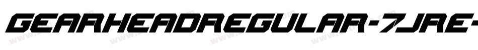 GearheadRegular-7JRE字体转换