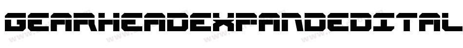 GearheadExpandedItalic-O41o字体转换