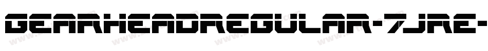 GearheadRegular-7JRE字体转换