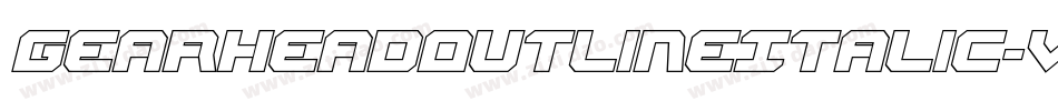 GearheadOutlineItalic-VZKx字体转换