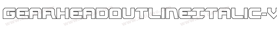 GearheadOutlineItalic-VZKx字体转换