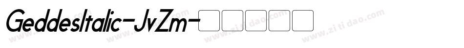 GeddesItalic-JvZm字体转换