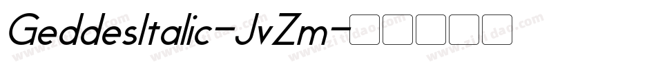 GeddesItalic-JvZm字体转换