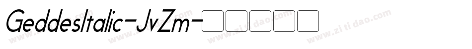GeddesItalic-JvZm字体转换