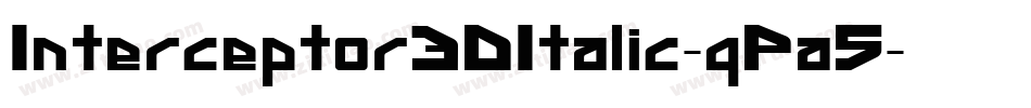 Interceptor3DItalic-qPa5字体转换