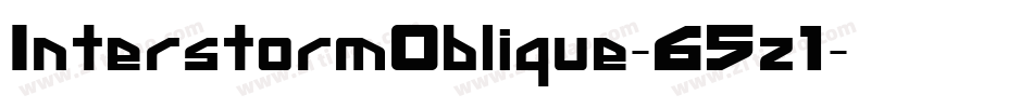 InterstormOblique-65z1字体转换